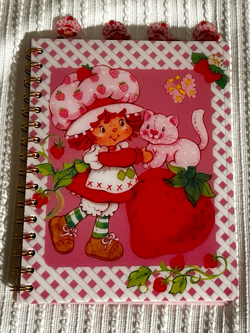 Pink Strawberry Girl Spiral Notebook - Home Office